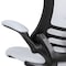 Flash Furniture Kelista Mid-Back White Mesh Ergonomic Drafting Chair with Adjustable Foot Ring and Flip-Up Arms BL-X-5M-D-WH-GG - alternate 5